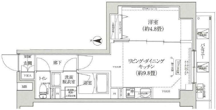 アイル プレミアム東京西新井(1LDK/2階)の間取り写真