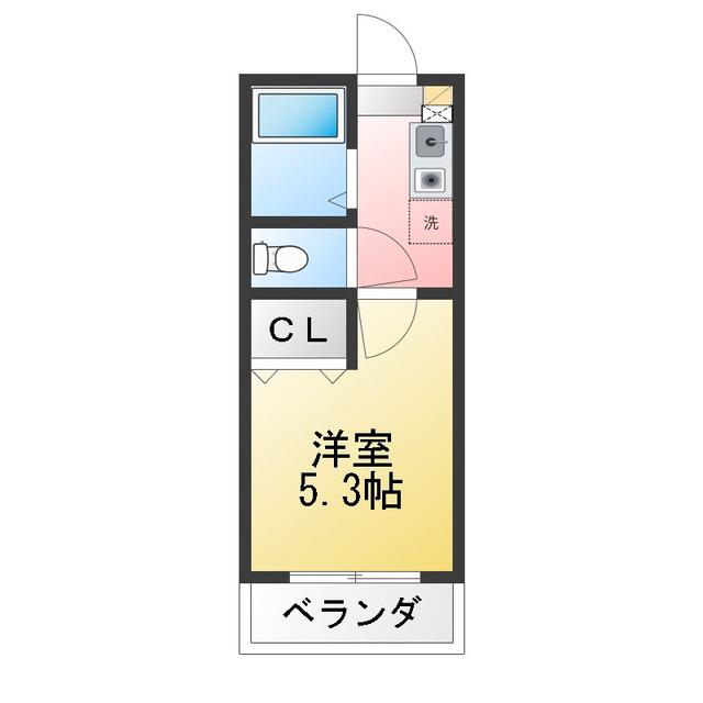 エスポワールセリカワ(1K/1階)の間取り写真