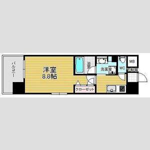 エスペランサ上前津(1K/7階)の間取り写真