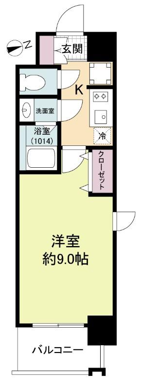 ARTIZA堺東(1K/5階)の間取り写真