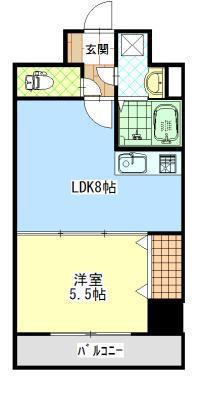 セリオンパレス(1LDK/8階)の間取り写真