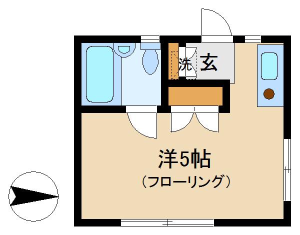メゾンヴェール(ワンルーム/2階)の間取り写真