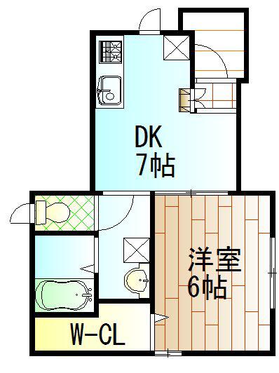 ODAGIRI(1SDK/1階)の間取り写真