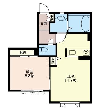 CASA DOLCE(1LDK/2階)の間取り写真