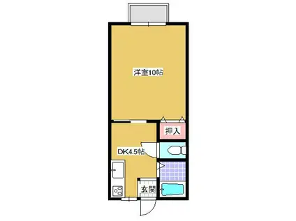 メゾン河原木(1DK/2階)の間取り写真
