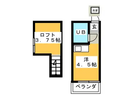 コスモコーポ(ワンルーム/1階)の間取り写真