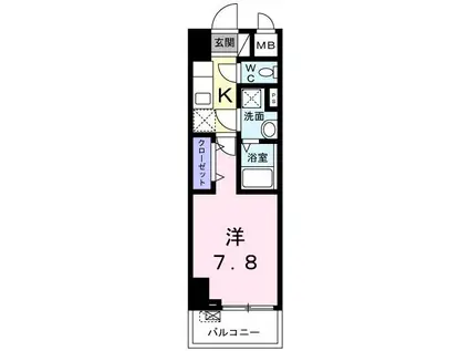 スアヴィス横須賀中央(1K/2階)の間取り写真