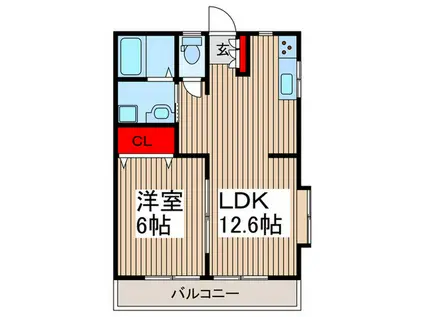 桜マ-クIIビレッジ(1LDK/2階)の間取り写真
