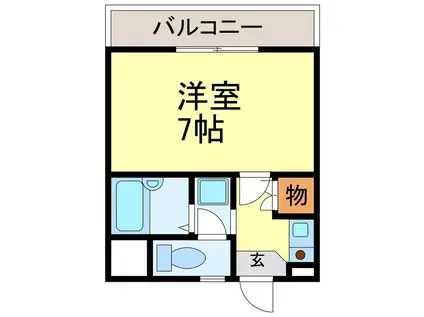 ひまわりマンション(1K/3階)の間取り写真