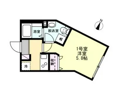 GーRESIDENCE(1K/1階)の間取り写真