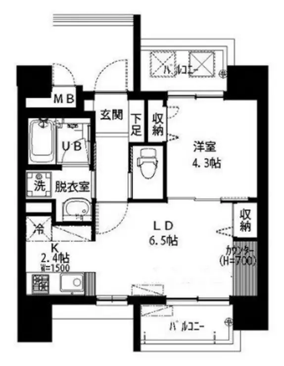 ブランシュール北町 4階階 間取り