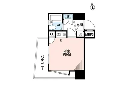 ダイナコート久留米駅前(ワンルーム/11階)の間取り写真