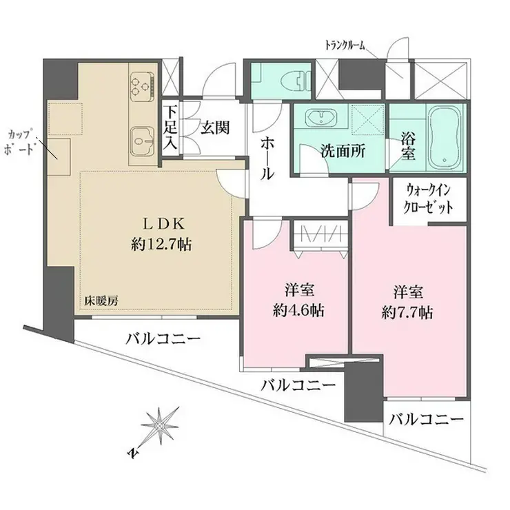 渋谷アインス 18階階 間取り