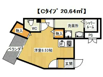 アムールみのりV(ワンルーム/5階)の間取り写真