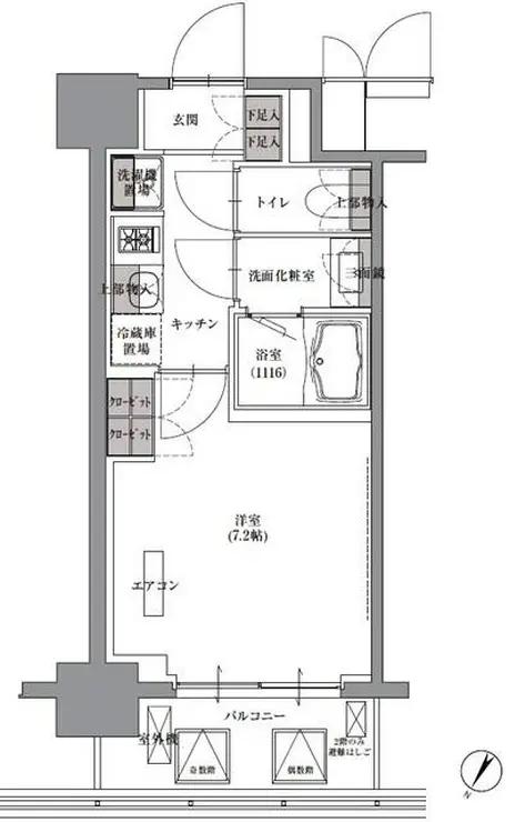 プレジリア人形町 7階階 間取り