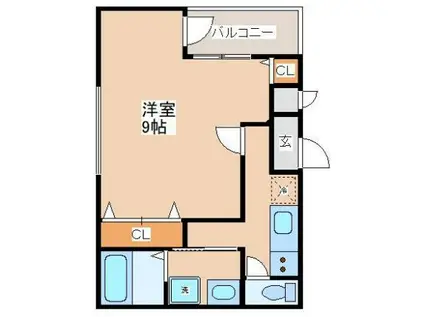 フジパレス御影イースト(1K/2階)の間取り写真