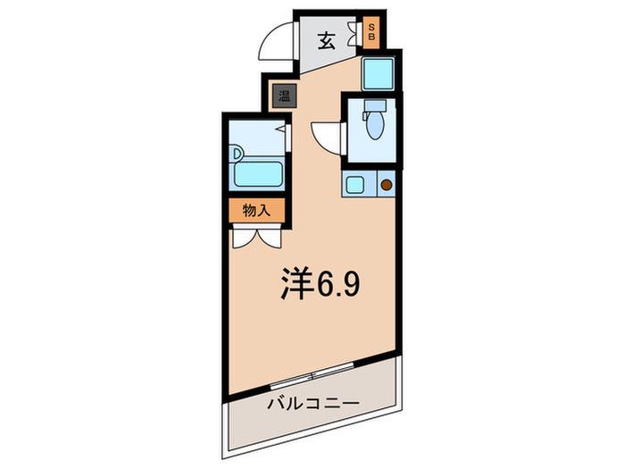 IDEAL PLACE 1(ワンルーム/4階)の間取り写真