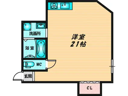 イーストレジデンス永和(ワンルーム/5階)の間取り写真