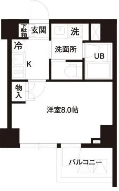 レジディア白金高輪 2階階 間取り