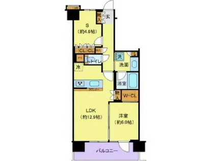 プレサンスロジェ西葛西(1SLDK/1階)の間取り写真