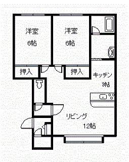 プロビデンス(2LDK/1階)の間取り写真
