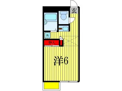 ヴィラ・メテオ(ワンルーム/1階)の間取り写真