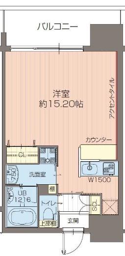 プレジオ海老江(ワンルーム/3階)の間取り写真