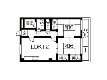 雄姿II(2LDK/1階)の間取り写真