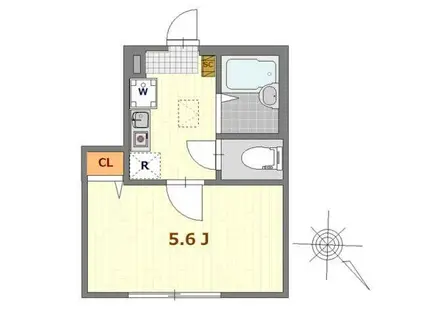 バーミープレイス西新宿(1K/1階)の間取り写真