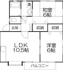タミール(2LDK/1階)の間取り写真