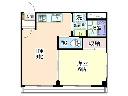 パークハウスIII(1LDK/2階)の間取り写真