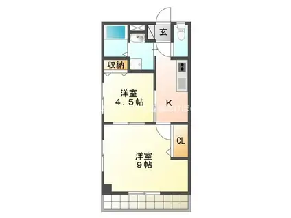 アゼリア21(2K/2階)の間取り写真