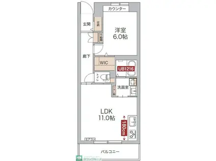リージュ(1LDK/3階)の間取り写真