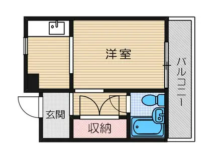 ネオパレス浅川2号館(1K/3階)の間取り写真