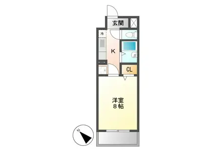 ルミエール(1K/3階)の間取り写真