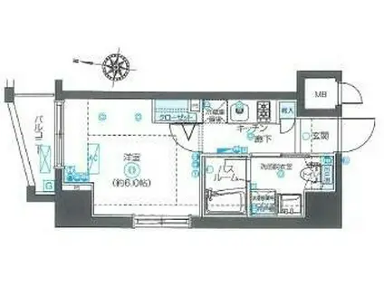 ZOOM椎名町駅前(1K/5階)の間取り写真