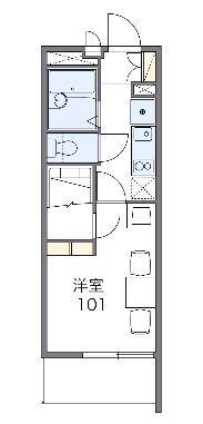 レオパレスシャルマンII(1K/3階)の間取り写真