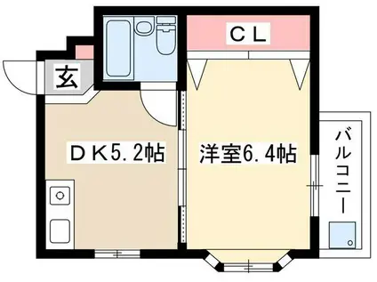 エスポアール御器所(1DK/1階)の間取り写真