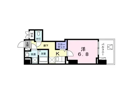 セレーノ トウキョウ(1K/3階)の間取り写真