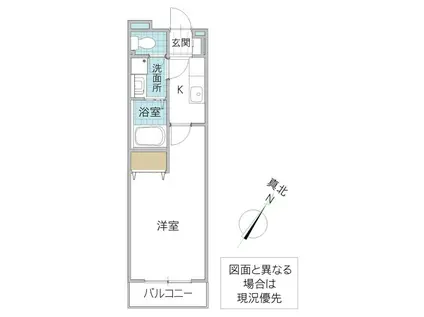 ルーチェ春日(1K/4階)の間取り写真