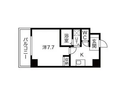 M.Tビルディング(1K/8階)の間取り写真