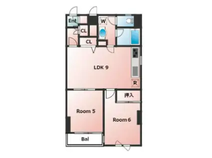 浅草橋グランドハイツ(2LDK/2階)の間取り写真