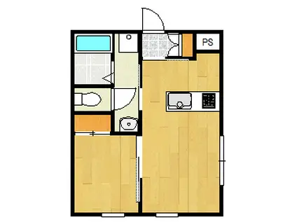 アーバンブランチ鳥屋野南(1LDK/1階)の間取り写真