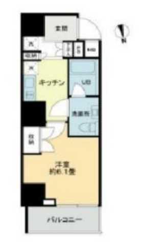 VIOR京関(1K/2階)の間取り写真