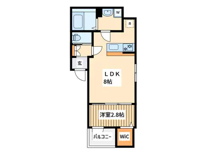 クレイス古淵2(1LDK/2階)の間取り写真