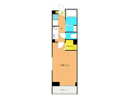 DUO PARK戸越(1K/1階)の間取り写真