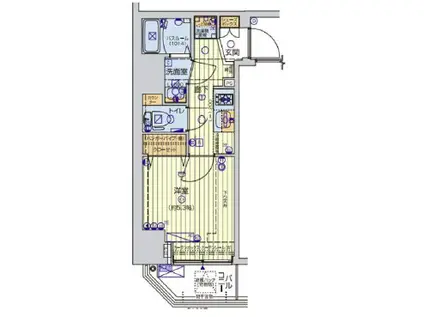 レオンコンフォート池田山(1K/8階)の間取り写真