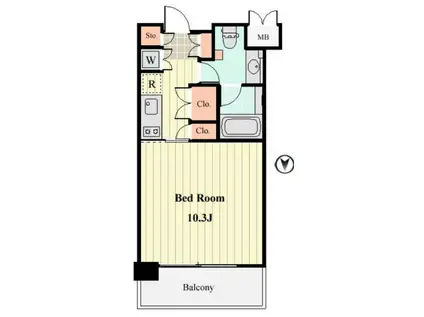 WILLDO清澄(1K/5階)の間取り写真