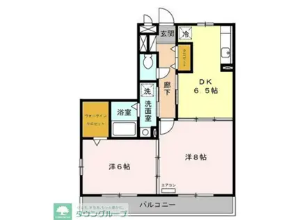 グランフィールド松江II(2DK/3階)の間取り写真