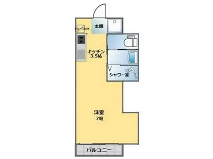 イーストヒル21(ワンルーム/3階)の間取り写真